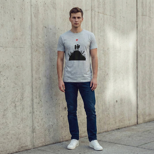 T-Shirt - Kids on Guns Grau