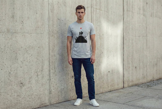 T-Shirt - Kids on Guns Grau