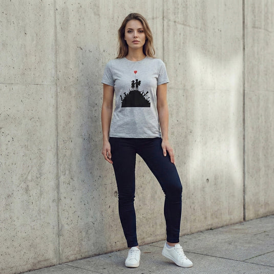 T-Shirt - Kids on Guns Grau