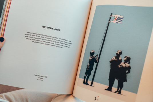 Banksy Ausstellungsbuch auf Portugiesisch