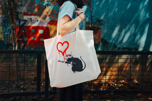 Jutebeutel groß - Love Rat