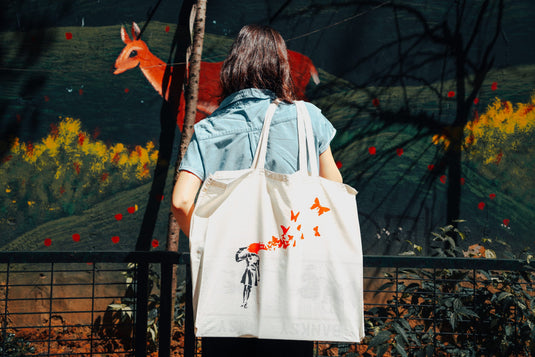 Jutebeutel groß - Butterfly Girl