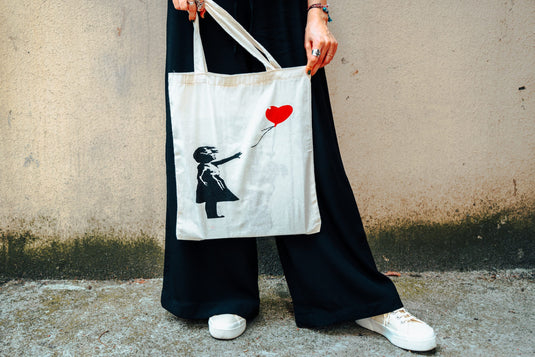 Jutebeutel klein - Girl with Balloon