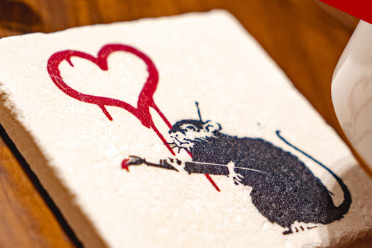 Stein Untersetzer - Love Rat