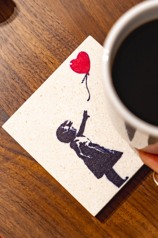 Stein Untersetzer - Girl With Baloon