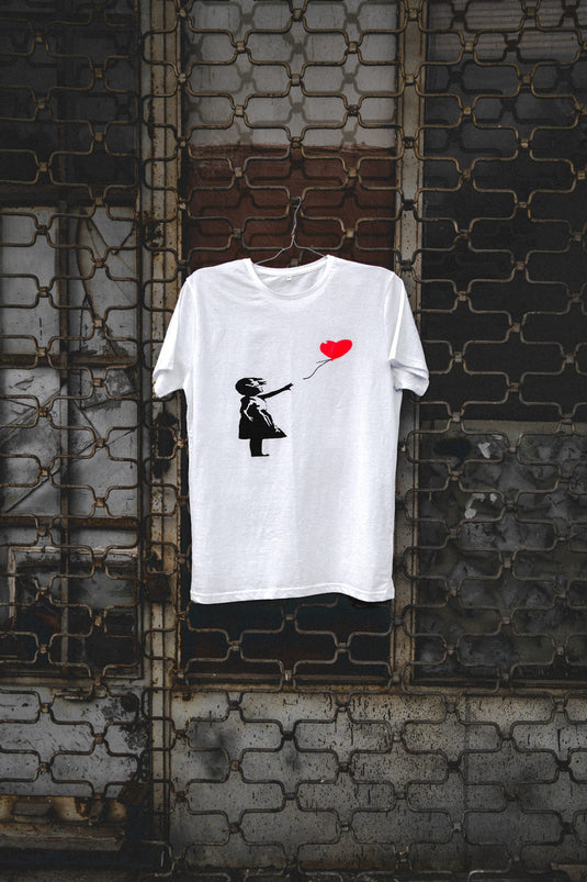 T-shirt - Girl with Balloon (weiß)