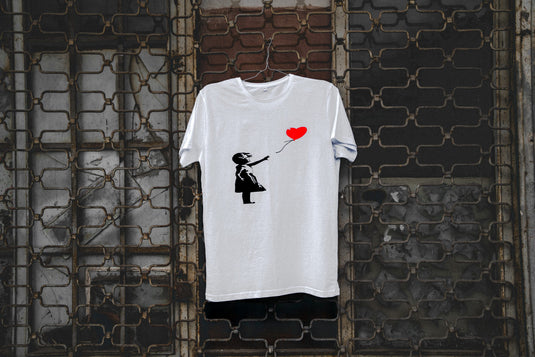 T-shirt - Girl with Balloon (weiß)