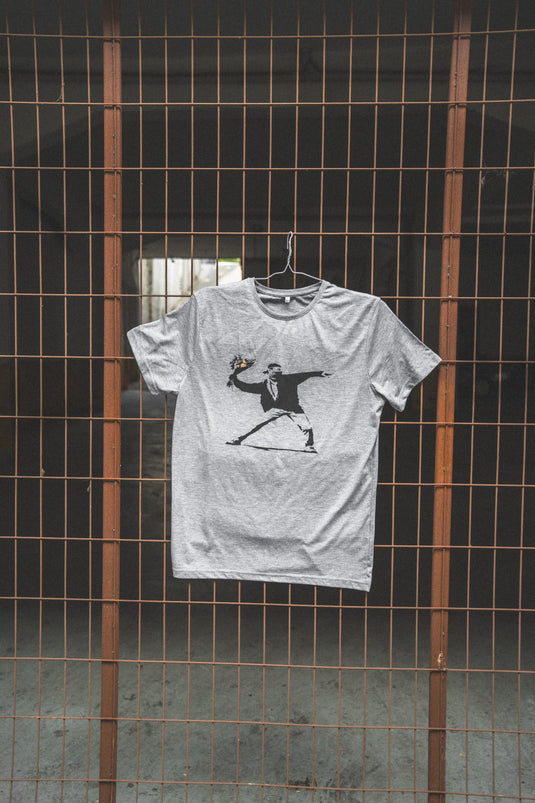 T-shirt - Flower Thrower (Grau)