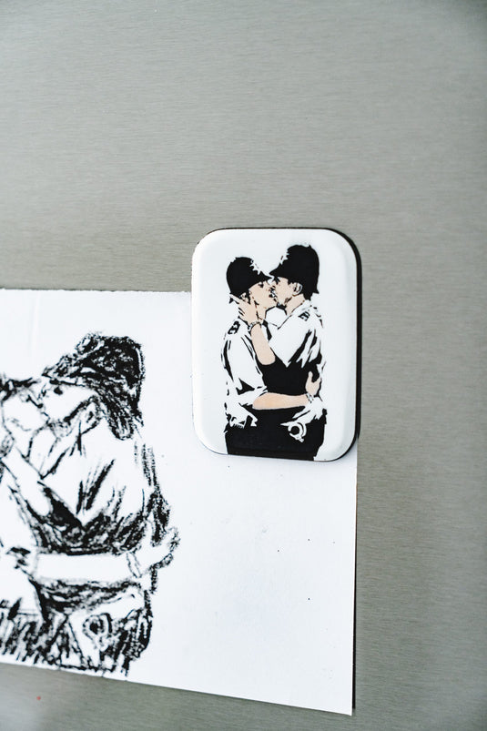 Kühlschrankmagnet - Kissing Copper