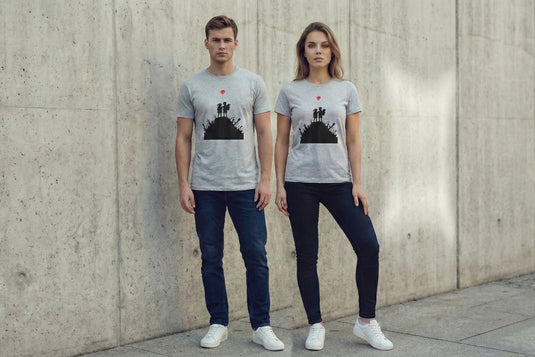 T-Shirt - Kids on Guns Grau