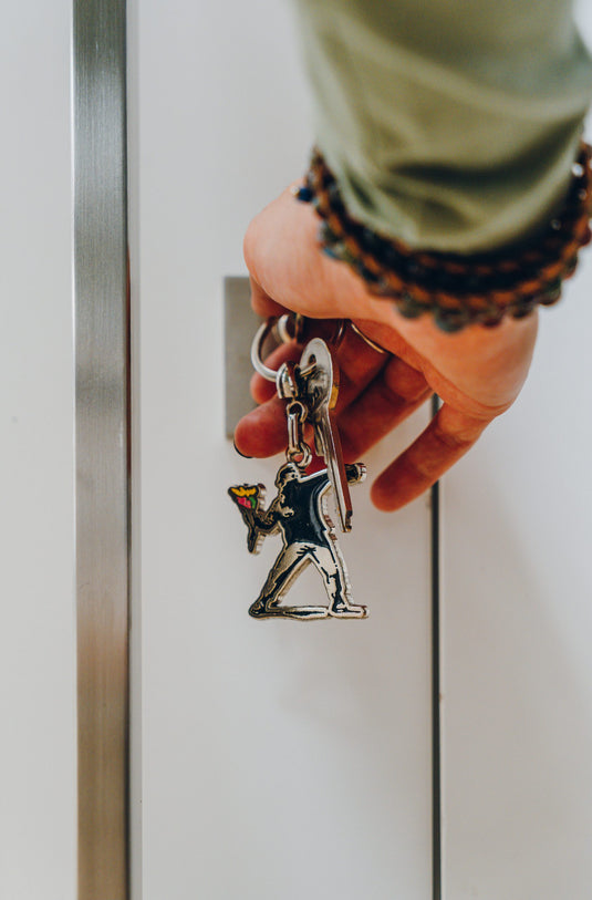 Metall Schlüsselanhänger - Flower Thrower