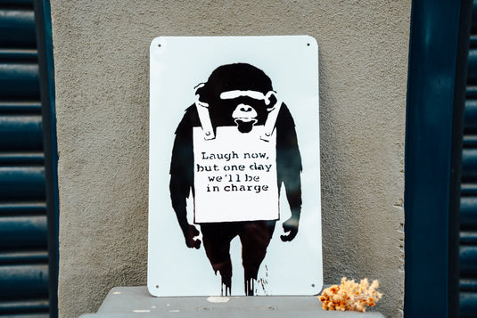 Metall Platte - Laugh now