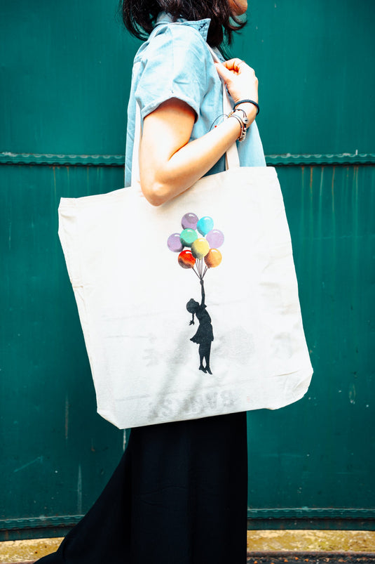 Jutebeutel groß - Floating Girl