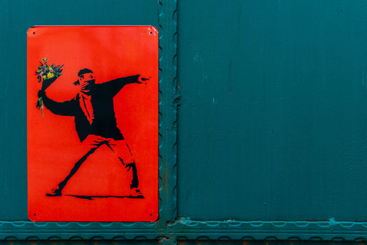 Metall Platte - Flower Thrower (Rot)