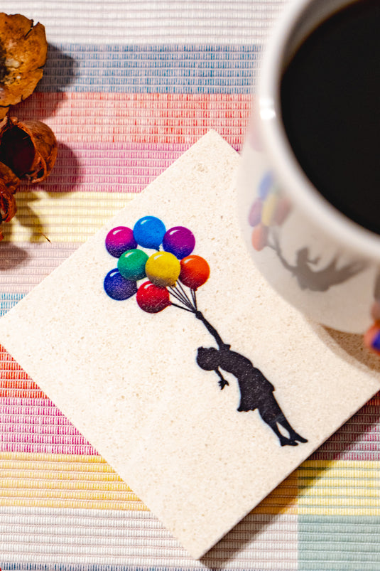 Stein Untersetzer - Floating Girl