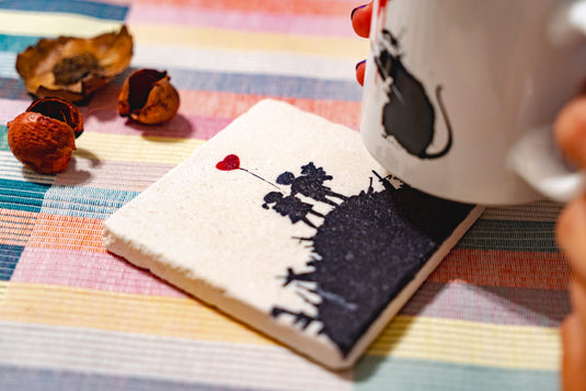 Stein Untersetzer - Kids On Guns