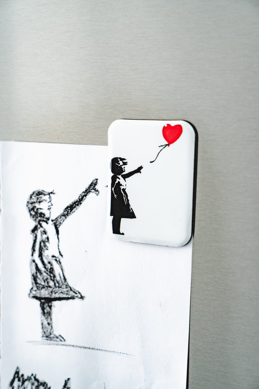 Kühlschrankmagnet - Girl with Balloon